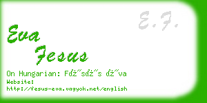 eva fesus business card